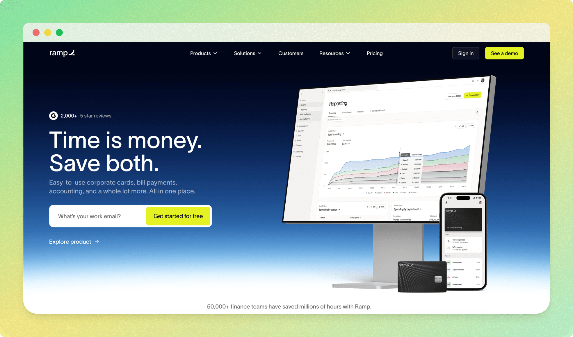 Ramp dashboard interface